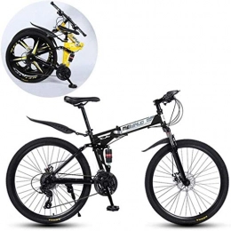 CSS Folding Mountain Bike CSS Mountain Bikes, Folding High Carbon Steel Frame 26 inch Variable Speed Double Shock Absorption Foldable Bicycle 7-2, 21 Speed