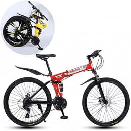 CSS Bike CSS Mountain Bikes, Folding High Carbon Steel Frame 26 inch Variable Speed Double Shock Absorption Foldable Bicycle 7-2, 27 Speed