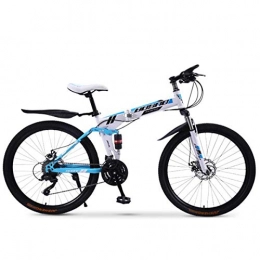 Dapang Folding Mountain Bike Dapang Full Dual-Suspension Mountain Bike, Featuring Steel Frame and 26-Inch Wheels with Mechanical Disc Brakes, 24-Speed Shimano Drivetrain, in Multiple Colors, 1, 21speed