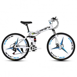 DOS 26 Inch Mountain Bike Integral Wheel 27 Speed Shift Mountain Bike Bicycle Folding Bike,White