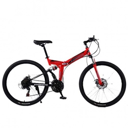 DRAKE18 Folding Mountain Bike DRAKE18 Folding mountain bike, 26 inch 27 speed shift double disc brake soft tail front and rear shock absorption high carbon steel off-road adult outdoor riding trip, D