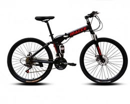 DUWIN Bike DUWIN Mountain bike, foldable bicycle 26 inch bike bike bike 21 / 24 / 27 gang hardtail mountain bike with adjustable seat disc brake bicycle for men and ladies, Black, 26 inch 27 speed