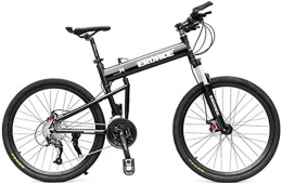 EMPTY Folding Mountain Bike EMPTY Mountain Bike Bicycle Adult Folding 24Inch Double disc brake Off-Road Speed Racing Boys And Girls Hardtail Bicycle, Black, 24 speed (Color : Black, Size : 27 speed)