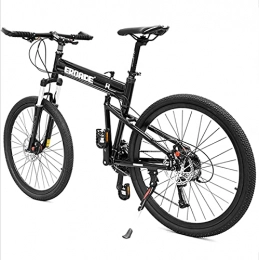 EROADE Folding Mountain Bike EROADE 27.5-Inch Large Wheel Oil Disc Folding Mountain Adult Cross Country Variable Speed Bicycle Aluminum Alloy Bicycle 27.5in Black30speed