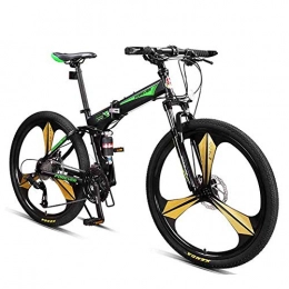 FANG Bike FANG 26 Inch Mountain Bikes, 27 Speed Overdrive Mountain Trail Bike, Foldable High-carbon Steel Frame Hardtail Mountain Bike, Green
