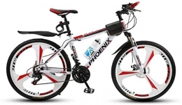 Lxyfc Bike Fast lfc xy Mountain bikes (unisex) 21 / 24 / 27 speed mountain bike 26 inches high carbon steel frame 3 spoke wheel with disc brakes and the suspension fork Essential ( Color : Red , Size : 21 Speed )