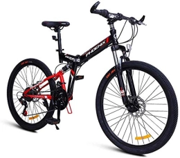 FEE-ZC Folding Mountain Bike FEE-ZC Universal City Bike 24-Speed Fold Bicycle With Double Shock Absorption For Unisex Adult