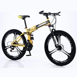 FETION Folding Mountain Bike FETION Children's bicycle 26 inch Folding Mountain Bike MTB Bicycle, Full-Suspension Adjustable Seat 21 Speeds Drivetrain with Disc-Brake Commuter Bicycle / 8707 (Color : Style1, Size : 24 speed)