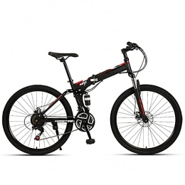 FGKLU Bike FGKLU 26 inch Folding Mountain Bike for Adult Men Women, 21 Speed Outdoor MTB Bikes Bicycle, High-Carbon Steel Dual Disc Brakes, L