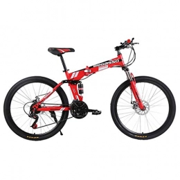 FiedFikt 26 Inch Folding Mountain Bike Variable Speed Bicycle Adult Kids Bike Work School Outdoor Sport Bicycle Cycling Gift (D)