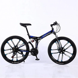 WellingA Bike Foldable MountainBike, MTB Bicycle With 3 Cutter Wheel, 8 Seconds Fast Folding Mens Women Adult All Terrain Mountain Bike, Maximum Load 180kg, 009 21stage Shift, 26 inches