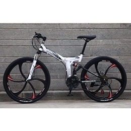  Folding Mountain Bike Folding Bike, Adult Folding Bicycle - 26-Inchmountain Bike With A Speed Of 21 / 24 / 27, Suitable For Terrain Such As Grass, B-27Speed