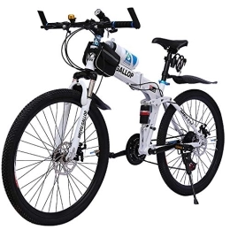  Folding Mountain Bike Folding Bike, Foldingmountain Bike, Adult MTB Foldable Bicycle, Folding Outroad Bicycles, 21 24 27 30-Speed, 24 26-inch Wheels Outdoor Bicycle