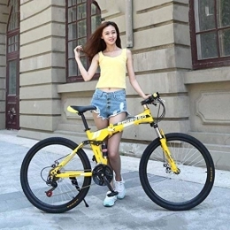 AYDQC Folding Mountain Bike Folding Bike, Mountain Bicycle, Hard Tail Bike, 26In*17In / 24In*17In Bike, 21 Speed Bicycle, Full Suspension MTB Bikes 7-10, 24 inches fengong (Color : 26 Inches)