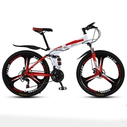 ASPZQ Bike Folding Bikes, Comfortable Mobile Portable Compact Lightweight Folding Mountain Bike Adult Student Lightweight Bike, B, 24 inches