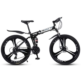 WGFGXQ Bike Folding Mountain Bike, 26" 21-Speed Double Disc Brake Full Suspension, Variable Speed Racing Bikes for Men And Women