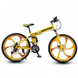 BoroEop Bike Folding Mountain Bike, City Bike, Multiple Speed Mode Options, 26-Inch Six-Axle Wheels, Suitable for Male / Female / Teenagers, Multiple Colors