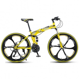 BoroEop Bike Folding Mountain Bike, City Bike, Multiple Speed Mode Options, 26-Inch Six-Axle Wheels, Suitable for Men / Women / Teens, Multiple Colors
