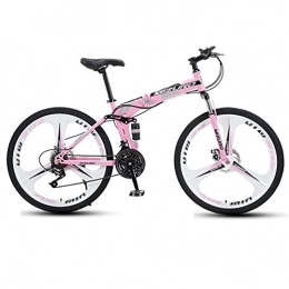 BoroEop Folding Mountain Bike Folding Mountain Bike, City Bike, Multiple Speed Mode Options, 26-Inch Triaxial Wheels, Suitable for Male / Female / Teenagers, Multiple Colors