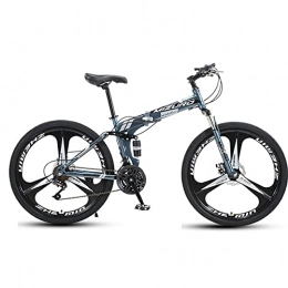 GGXX Bike Folding Mountain Bike For Men Women Adult Folding Bike Portable Trek Bicycles 21 / 24 / 27 Speed With Double Disc Brake Precise Gear Shifter Full Suspension 24 / 26 Inch