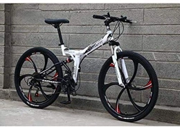 TTZY Bike Folding Mountain Bikes for Men Women, Full Suspension Soft Tail Bike Bicycle, High Carbon Steel Frame, Double Disc Brake 6-11, C, 24 inch 27 Speed SHIYUE (Color : C, Size : 24 inch 27 speed)