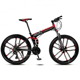 iMiMi Bike Freestyle Mountain Bike, Folding Bike For Adult, Damping Road Racing MTB, Mountain Bicycle With Full Suspension Frame, 27 Speed K 24