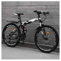 STRTG Bike Full Suspension MTB Foldable Bike, Folding Outroad Bicycles, Folded Within 15 Seconds, Folding Mountain Bike, 24 * 26in ​​City Mini Folding Bike 21 * 24 * 27 Speed