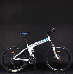 GASLIKE Bike GASLIKE Foldable Adult Mountain Bike, Double Disc Brake Bikes, Beach Snowmobile Bicycle, Upgrade High-Carbon Steel Frame, 24 Inch Wheels, D, 24 speed