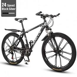 generies Bike Generies Mountain Bike 21 / 24 / 27 Speed Steel Frame 26 Inches Spoke Wheels Dual Suspension Bike Lightweight Aluminum Full Suspension Frame, Disc Brake