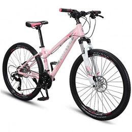 Giow Folding Mountain Bike Giow 26 Inch Womens Variable Speed Mountain Bikes, Aluminum Frame Hardtail Cross-country Mountain Bicycle, Adjustable Seat & Handlebar, Bicycle With Front Suspension (Color : 27 speed)