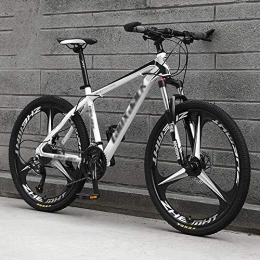 Giow Folding Mountain Bike Giow White 26 Inch Cross-country Mountain Bike, High-carbon Steel Hardtail Mountain Bike, Mountain Bicycle With Front Suspension Adjustable Seat (Color : 21 speed)