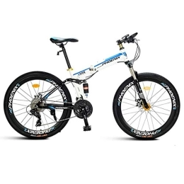GOHHK Lightweight Mountain Bike 21/27 Speed Steel Frame 26 Inches Spoke Wheels Suspension Folding Bike Travel Outdoor Bike