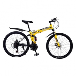 GOLDGOD Bike GOLDGOD 24 Inch Lightweight Mountain Bike, Mini Folding Mtb Bicycle Durable Premium Quality Mountain Bicycle with Dual Mechanical Disc Brakes And Suspension Fork, 24 speed