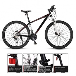 GUOHAPPY Folding Mountain Bike GUOHAPPY 29-Inch Mountain Bike, 33-Speed Shock Absorber, Bicycle with High-Strength Aluminum Alloy Frame, Lockable Front Fork And Dual Hydraulic Disc Brakes, Load-Bearing 330Lbs, Black red