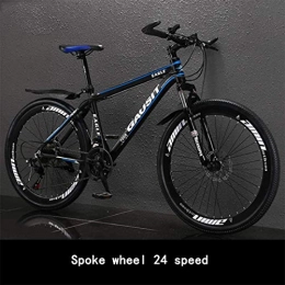 GWFVA 27 Speed Mountain Bike, 26 Inches Adults Bike with Double Disc Brake U Type Front Fork, Ultra-Light Aluminum Alloy Frame Anti-Slip Bicycles