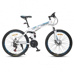 GXQZCL-1 Folding Mountain Bike GXQZCL-1 Mountain Bike, Folding Hardtail Bicycles, Full Suspension and Dual Disc Brake, 26inch Wheels, 24 Speed MTB Bike (Color : C)