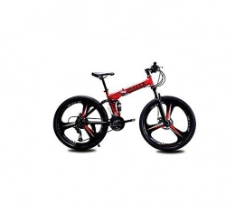 HAOGUO Folding Mountain Bike HAOGUO Senior leisureMountain Bike Folding Bicycle, 26 Inch 27 Speed Variable Speed Off-Road Double Disc Brake Double Shock Absorption Adult Outdoor Riding