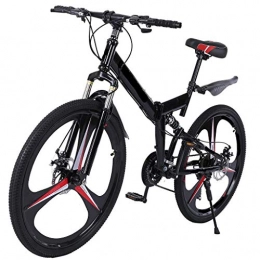 HFM Bike HFM Mountain Bike, Mountain Bicycle, 26in Unisex Folding Outdoor Bicycle, Full Suspension MTB Bikes, Outdoor Racing Cycling, Double Disc Brake Bicycles
