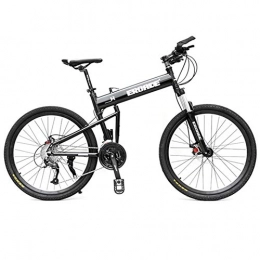 Hmcozy Folding Mountain Bike Hmcozy Mountain Bike Bicycle Adult Folding 24Inch Double disc brake Off-Road Speed Racing Boys And Girls Hardtail Bicycle, Black, 24 speed