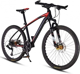 HQQ Folding Mountain Bike HQQ 26inch 27-Speed Mountain Bikes, Dual Disc Brake Hardtail Mountain Bike, Mens Women Adult All Terrain Mountain Bike, Adjustable Seat & Handlebar (Color : Red)