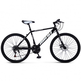 HUIGE Folding Mountain Bike HUIGE Mountain Bikes High-Carbon Steel Hardtail 26 Inch Men's Mountain Bike, Mountain Bicycle with Front Suspension Adjustable Seat, 21-30 Speed, Spoke Wheels, Available in Three Colors, Black, 21 speed