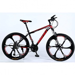 HUIGE Folding Mountain Bike HUIGE Road Bike Mountain Bike 21-30 Speed Ultra-Light Bicycle with High-Carbon Steel Frame And Fork, Disc Brake, 26 Inch Frame MTB Bicycle for Man, Woman, City, Aerobic Exercise, Metallic, 24 speed