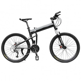 Hxx Bike Hxx Mountain Folding Bicycle, 26" 30 Speed All-Aluminum Off-Road Variable Speed Bicycle Portable Unisex Double Disc Brake Anti-Slip Bikes Easy To Carry, A