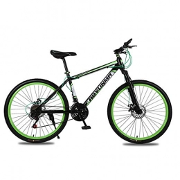 JESU Mountain Bike 26 inch 21 speeds, damping Adult Student bicycle with double disc brakes,BlackGreen