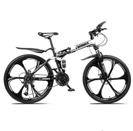 JIAWYJ Bike JIAWYJ YANGHAO-Adult mountain bike- Mountain Bike Folding Bikes, 26" 30-Speed Double Disc Brake Full Suspension Anti-Slip, Lightweight Frame, Suspension Fork YGZSDZXC-04 (Color : W 3)