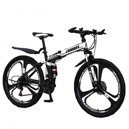 JieDianKeJi Folding mountain bike 24 inch 26 inch 21/24/27 variable speed dual disc brake bicycle
