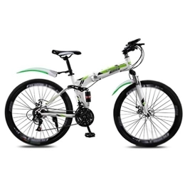 Jixi Folding Mountain Bike Jixi Folding Mountain Bike Bicycle Men's Women's Variable Speed Double Shock Absorption Ultra Light Portable Off-road Bicycle (Color : 30 speed, Size : 3-24in)