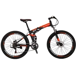 JMC Folding Mountain Bike JMC Mountain bike G7 bicycle 27.5Inch Dual Disc Brake Folding Bike (Orange)
