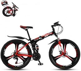 JXINGY Folding Mountain Bike JXINGY Folding Outroad Bicycles Thickened Carbon Steel Frame Full Suspension MTB Dual Disc Brakes Adult Student Mountain Bike