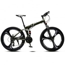 JXJ Folding Mountain Bike JXJ Folding Mountain Bike 24 Inches 21 / 24 / 27 / 30 Speed 3-spoke Wheels Dual Disc Brake High Carbon Steel Mtb Bicycle for Adult Teens Urban Commuters